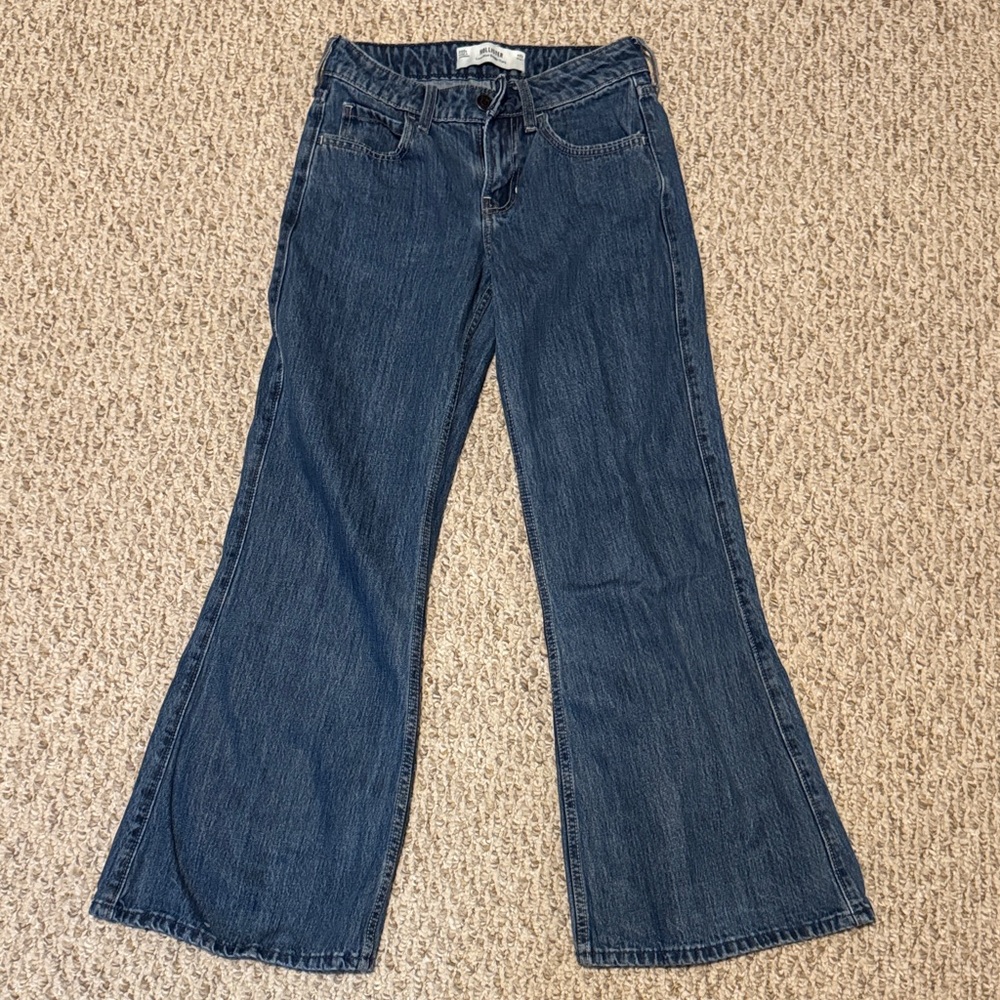 Hollister low rise flare jeans dark wash